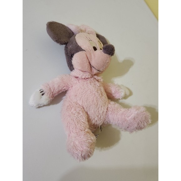 Disney Parks Pink Baby Minnie Mouse Bell Rattle Stuffed Plush 10 Inches PL - Picture 4 of 12